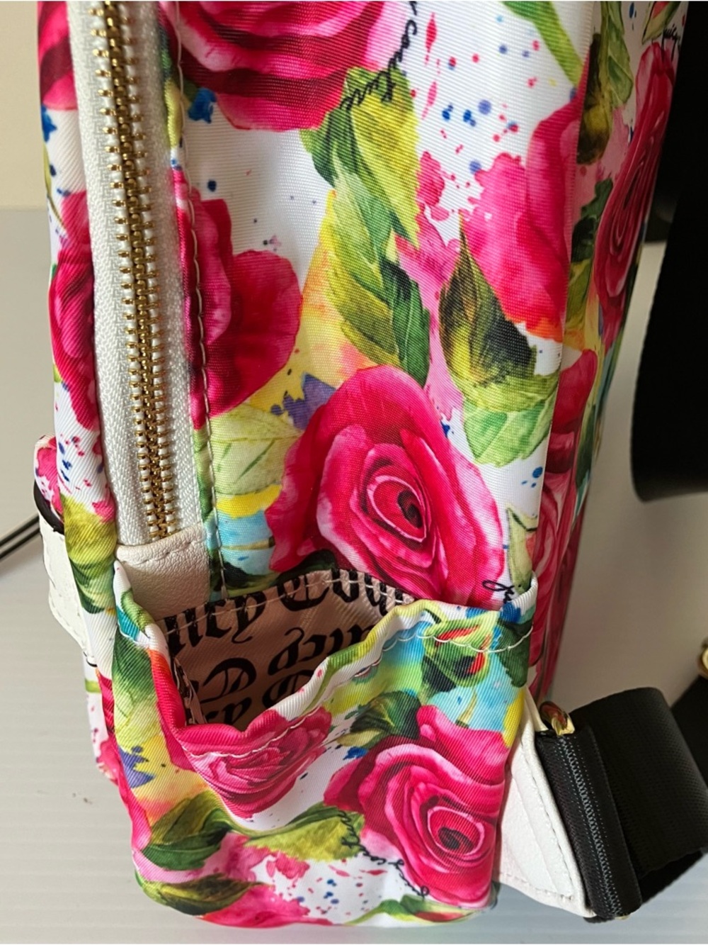Juicy Couture Rosie White Multi Floral Rose Mini Backpack - Picture 7 of 9